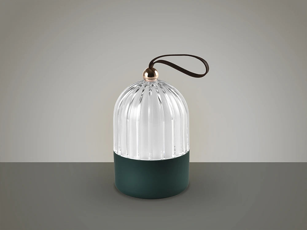 Veioza din Aluminiu Verde si Acril Transparent 2W D9xH15cm Chiqui